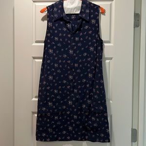 Floral silk shift dress